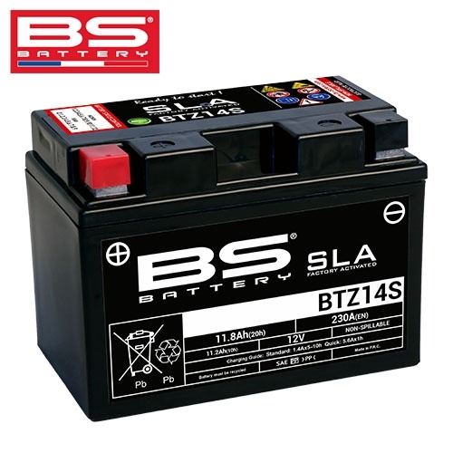 BS 배터리 12V 11.8A BTZ14S NC750X/CB1100/ST1300/맥심400 (유아사 YTZ14S)