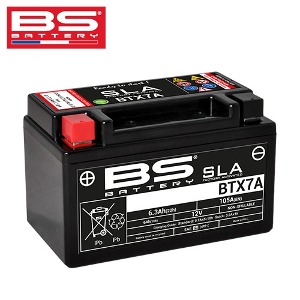 BS 배터리 12V 6.3A BTX7A 엑시브/비노125/넥스/어드레스/JET14/DD110/필그림125 (유아사 YTX7A-BS)