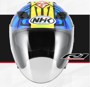 헬멧 NHK R1 라밧 블랙/블루 글로시